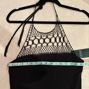 Lauren Ralph Lauren crochet halter top Medium NWT